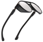 Aviator Round Sunglasses for Men and Women Steampunk Style Inspired Designed PC Frame