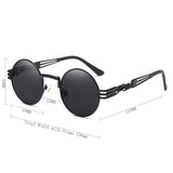 John Lennon Round Sunglasses Steampunk Metal Frame