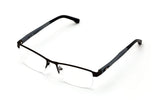 Men Half Rimless Rectangular Non-prescription Glasses Frame Clear Lens Eyeglasses TR90