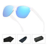 Unisex Semi Rimless Sunglasses Polarized Color Mirror Retro Glasses