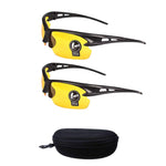 2 Pairs Unisex Sunglasses Anti Glare Non-Polarized Stylish Day and Night Vision Glasses best for Men Women Driving Sports