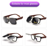 Polarized Clip-on Sunglasses Mens/Womens Flip-Up Sun Lenses fit Outdoor Sports