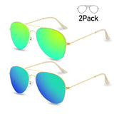 G Sunglasses for Men Women Aviator Polarized Metal Mirror UV 400 Lens Protection