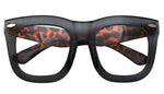 Vintage Inspired Geek Oversized Square Thick Horn Rimmed Eyeglasses Clear Lens