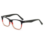 Fashion Couple Eyewear Frame Square Imitation Wood Grain Non-prescription Optical Eyeglasses