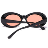 Clout Goggles,Oval Sunglasses Mod Thick Retro Frame Round Lens Kurt Cobain