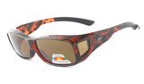 Fitover Polarized Sunglasses to Wear Over Prescription Glasses + car clip holder