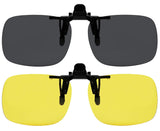 Clip On Sunglasses Polarized Sunglasses to Clip onto prescription Eyeglasses Flip Up for Men and Women