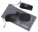 Outdoor Driving Rectangle Polarized Clip on Flip up Sunglasses for Eyeglasses