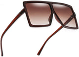 Square Oversized Flat Top Sunglasses for Women and Men