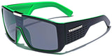 Oversized Flat Top Men's Sunglasses Shield Style