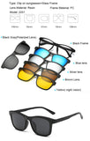 Magnetic 5Pcs Polarized Clip-on Sunglasses for Night Driving