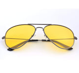HD Night Polarized Vision Yellow Lens 3025 Aviator Driving Glasses for Men