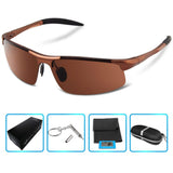 Men's Polarized Sunglasses For Men Driving Fishing Golf Climbing Running Sports Style Metal Frame Glasses