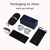 Semi Rimless Classic Polarized Sunglasses for Women Metal&TR90 Frame JE015