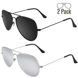 G Sunglasses for Men Women Aviator Polarized Metal Mirror UV 400 Lens Protection