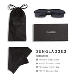 Sports Sunglasses Men's Sports Style Polarized Sunglasses For Cycling Running Fishing Driving Golf Unbreakable Al-Mg Metal Frame Glasses