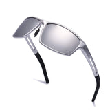 Mens Mirrored Sunglasses-Sports Large Metal Frame with Polarized Lens for Driving,Fishing,Golf