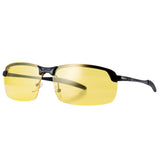 Rimless Polarized Night Vision Driving Glasses Goggles with Yellow Lens