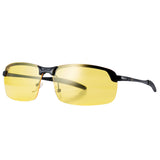 Rimless Polarized Night Vision Driving Glasses Goggles with Yellow Lens
