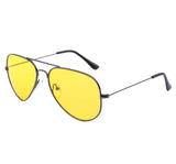 HD Night Polarized Vision Yellow Lens 3025 Aviator Driving Glasses for Men