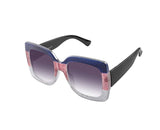 Square Oversized sunglasses for women multi tinted thick frame