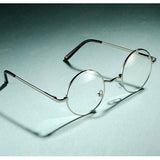 Retro Large Round Circle Clear Lens Glasses Metal Frame Non-Prescription Eyewear 53mm
