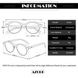 Polarized Clubmaster Round Sunglasses Unisex Semi-Rimless Horn Rimmed