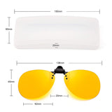 Retro Clip on Rimless Aviator Sunglasses Polarized Flip up Lenses Eyeglasses Men