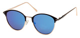Men Women Round Sunglasses, Two Tone Frame, UV400 Protection, Light Weight