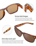 Classic Rectangular Polarized Sunglasses Retro Driving Eyewear 100% UV Blocking