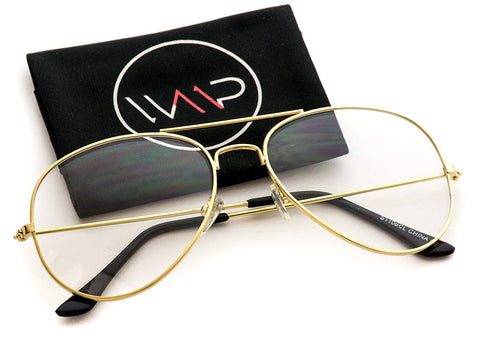 - Vintage Metal Frame Aviator Glasses