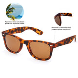 Unisex Iconic RUBBERIZED UNISEX SQUARE POLARIZED SUNGLASSES (ICON)