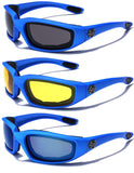 3-Pack Deal - Men's Sport Biker Motorcycle Goggles with Impact Resistant UV400 Lenses