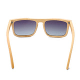 Mens Womens Bamboo Wood Retro Wayfarer Sunglasses With Polarized Lens