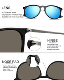 Polarized Sunglasses for Women Vintage Retro Round Mirrored Lens