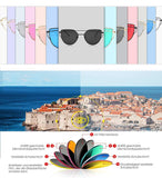 Sunglasses for Men,Metal Frame Polarized Oversized Cateyes Sunglasses