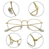 Oval Vintage Designer Round Circle Eye Glasses Metal Frame Clear Lens 51mm