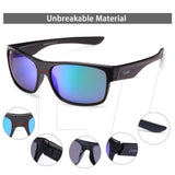 Polarized Sunglasses for Mens Driving Fishing Golf TR90 Lightweight Frame