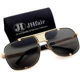 Mens Sunglasses Aviator Designer large Square Retro Fashion Shades