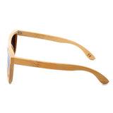 Mens Womens Bamboo Wood Retro Wayfarer Sunglasses With Polarized Lens