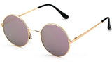 Round Circle Full Metal Frame Sunglasses for Women and Men Colorful Tinted Oceanic Lens John Lennon Glasses
