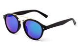 Modern Celeb Design Round Vintage Look Fashion Mirrored Sunglasses