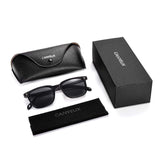 Retro Square Polarized Sunglasses for Men and Women, 100% UV Protection