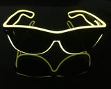 Light Up Wayfarer Full Silver Mirror Frame Sunglasses El Wire Glasses For Burning Man