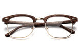 Newbee Fashion - Clubmaster Oval Stylish Retro Vintage Semi-Rimless Floral Classic Half Frame Clear Glasses Frames