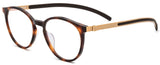 Round Prescription Eyeglasses Glasses Frame Eyewear with Acetate B Titanium for Women Men 9105