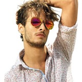 Lightweight Colorful Mirror Revo Lens Polarized Aviator Sunglasses 85832