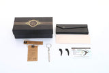 2018 New Fashion Eyeglasses Frame Memory Metal Women's Men's Optical Vintage Retro Aviator Eyewear Glasses Frame Transparent Lens Non-prescription Include Case