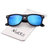 Classic Square Retro Mirrored Lens Polarized Designer Sunglasses